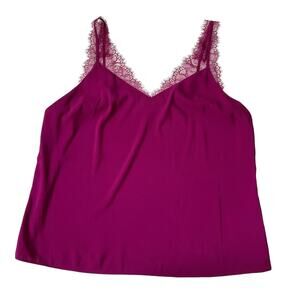 Express Plum Satin Lace Lined Tank Top Women Plus Size 1 | 14-8